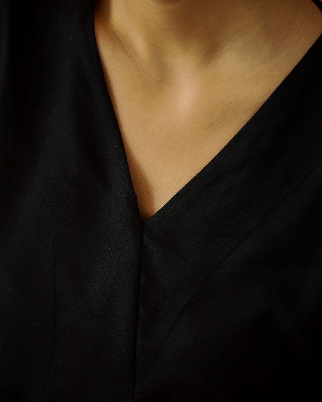 Black Crop Top for Women - SanskrutiHomes