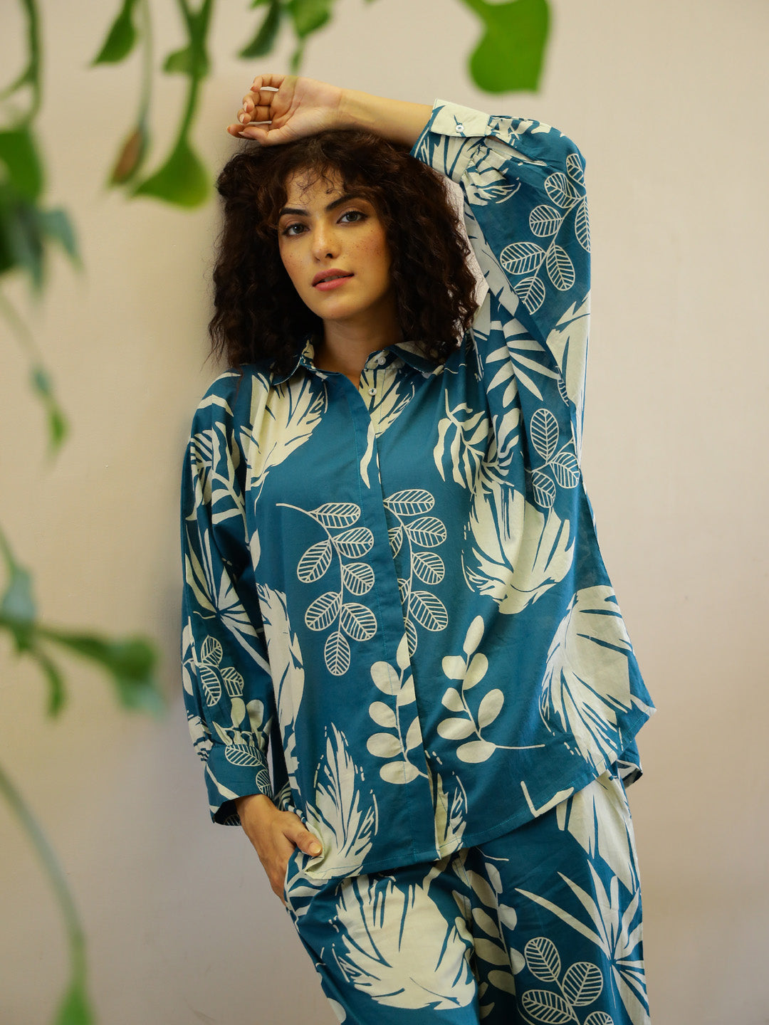 Flower Printed Night Suit Set for Women