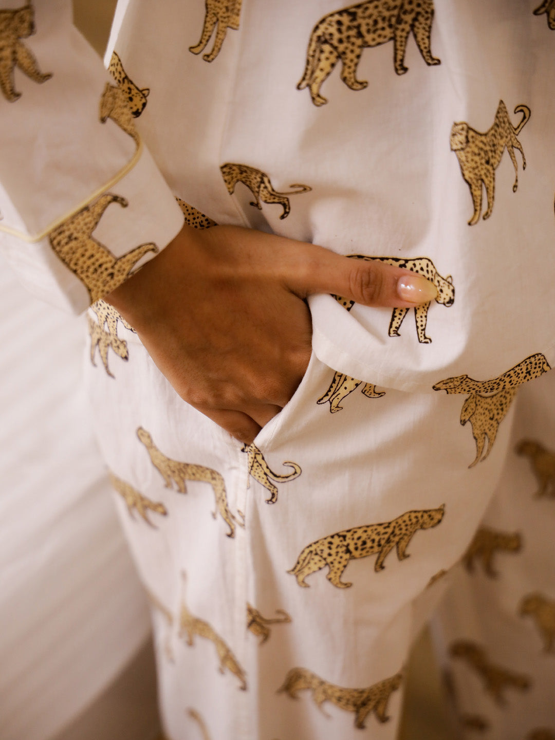 Animal Print Cotton Night Suit Set
