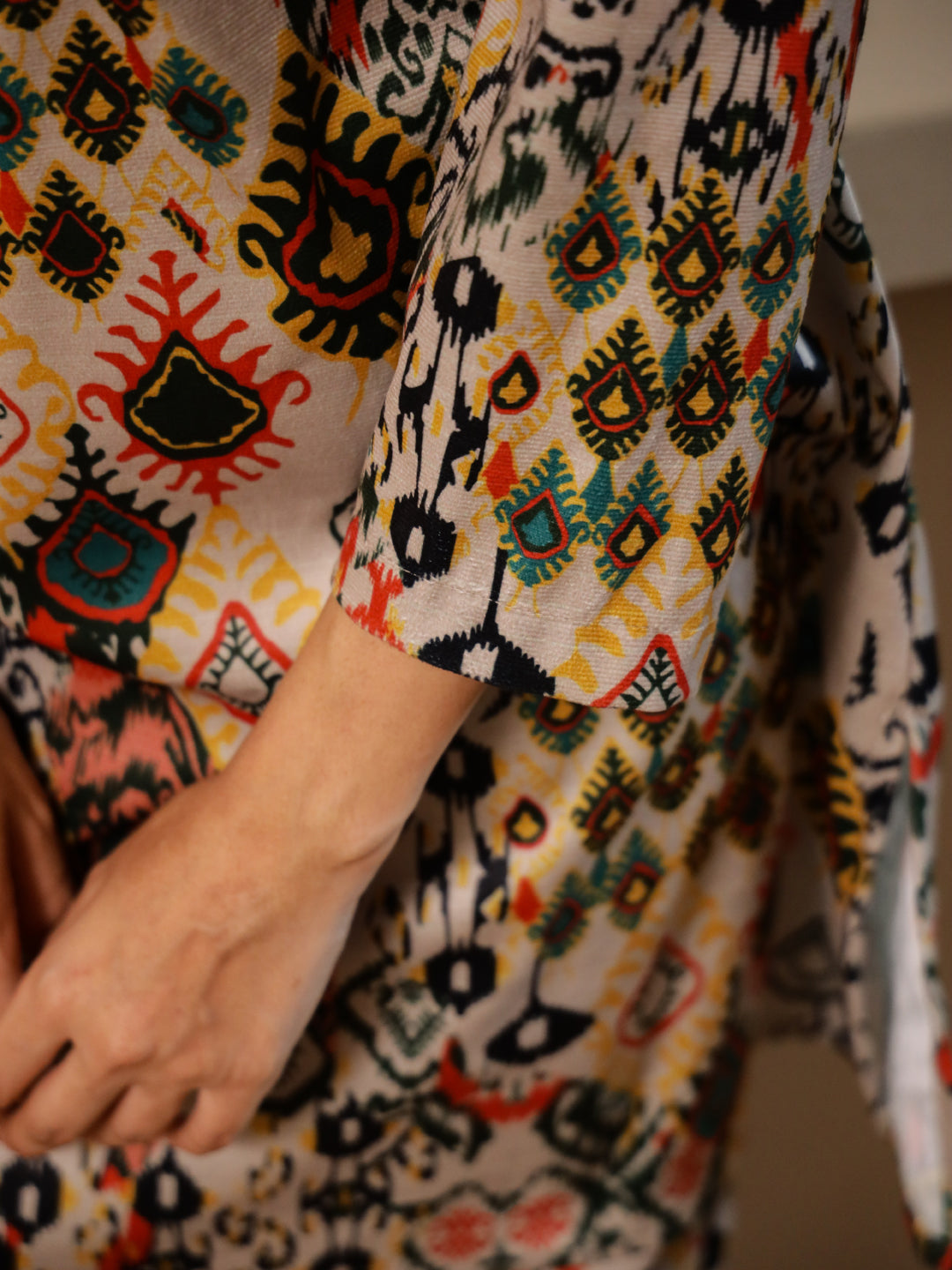 Multicolor Flower Printed Velvet Night suit/Coord - SanskrutiHomes