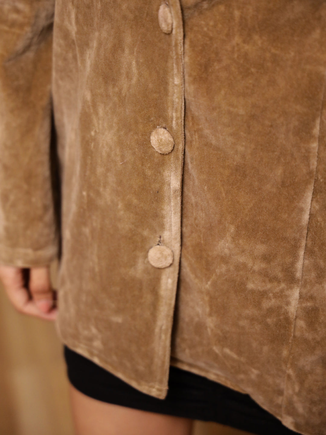 Brown Solid Print Velvet Jacket for Women - SanskrutiHomes