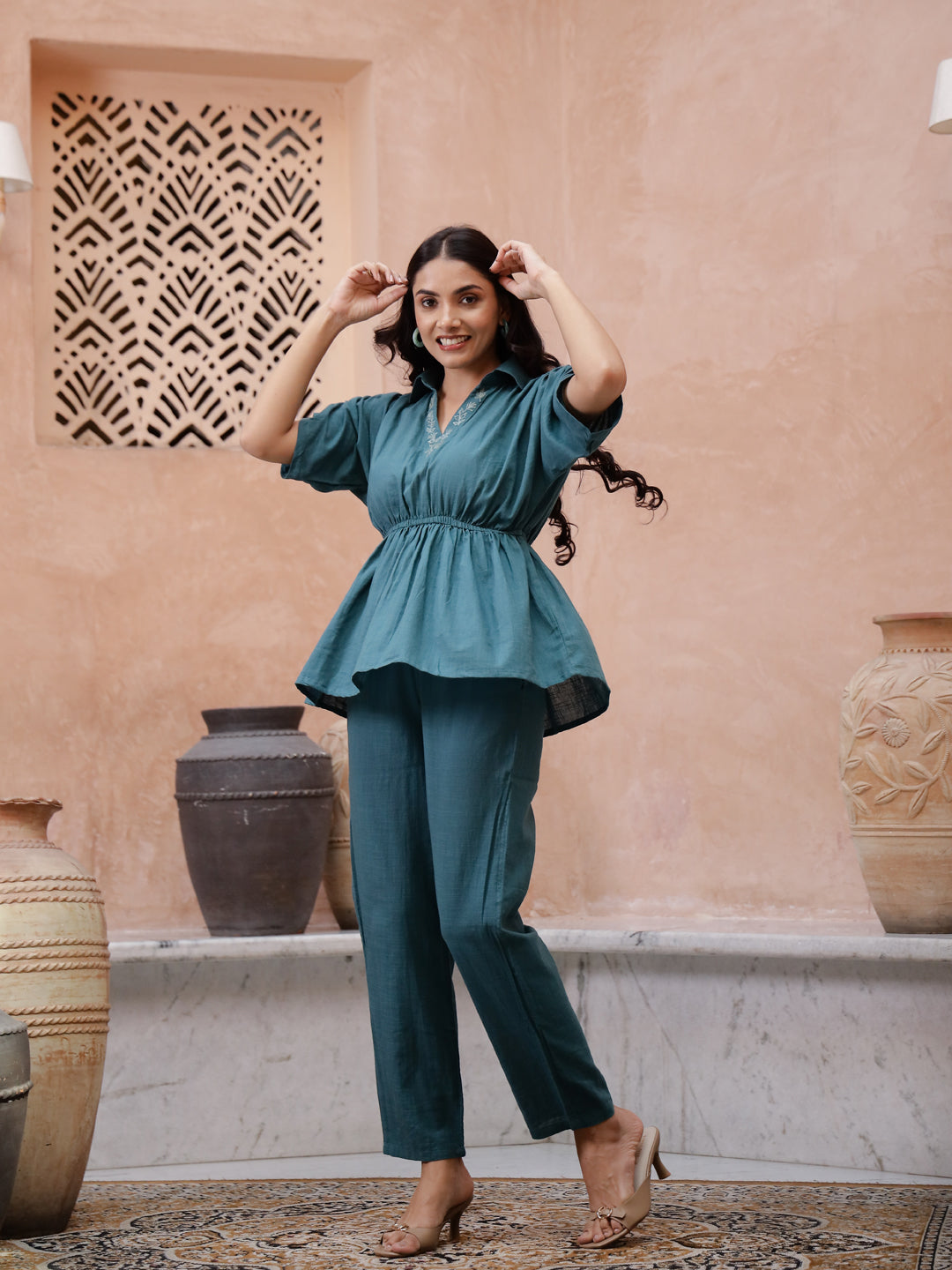 Floral Printed Cord Set