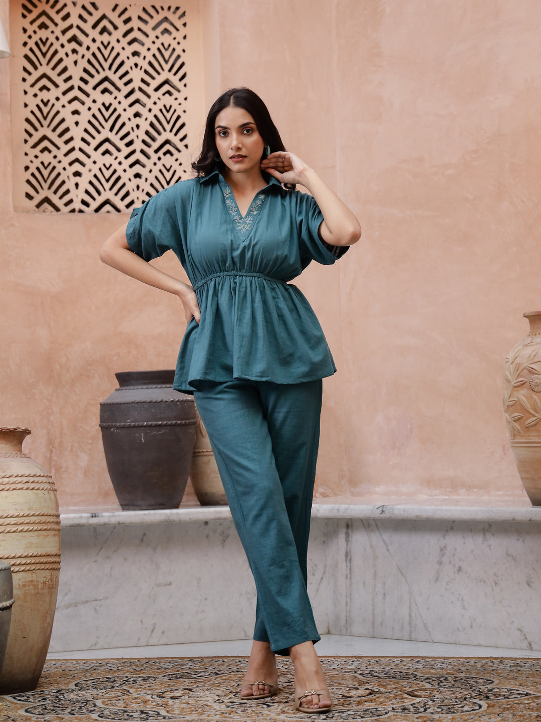 Floral Printed Cord Set