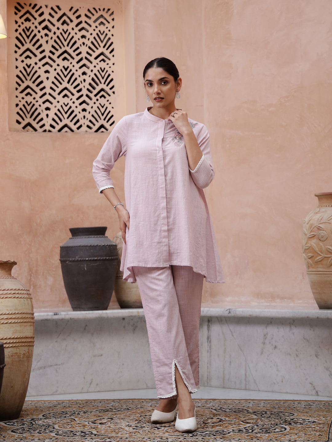 Floral embroidery Coord Set