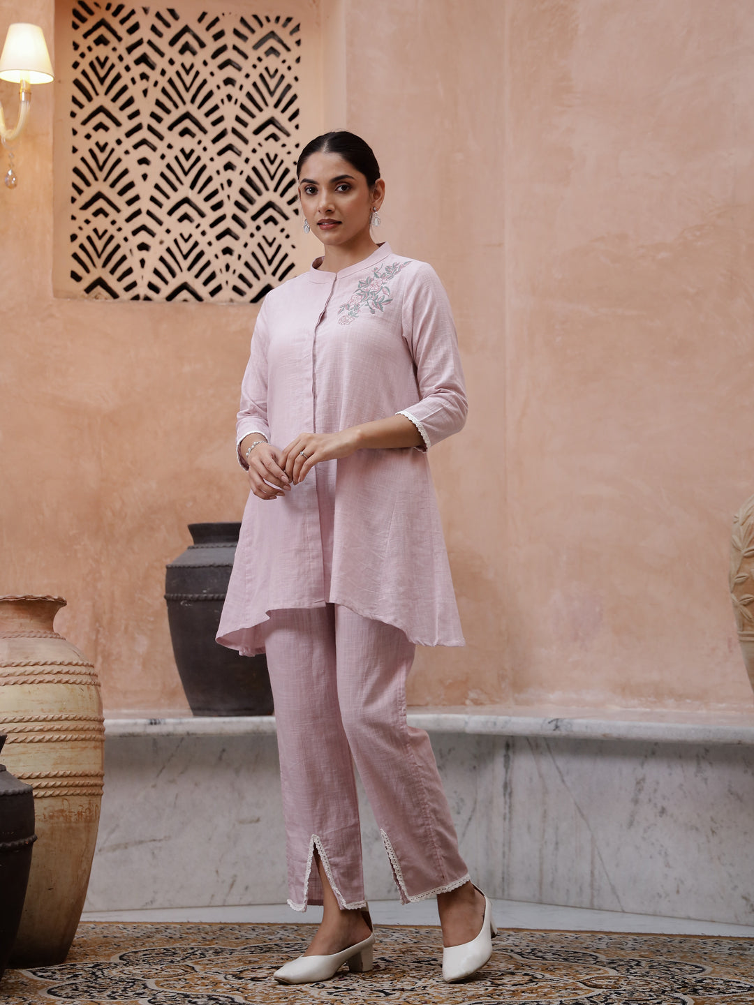 Floral embroidery Coord Set