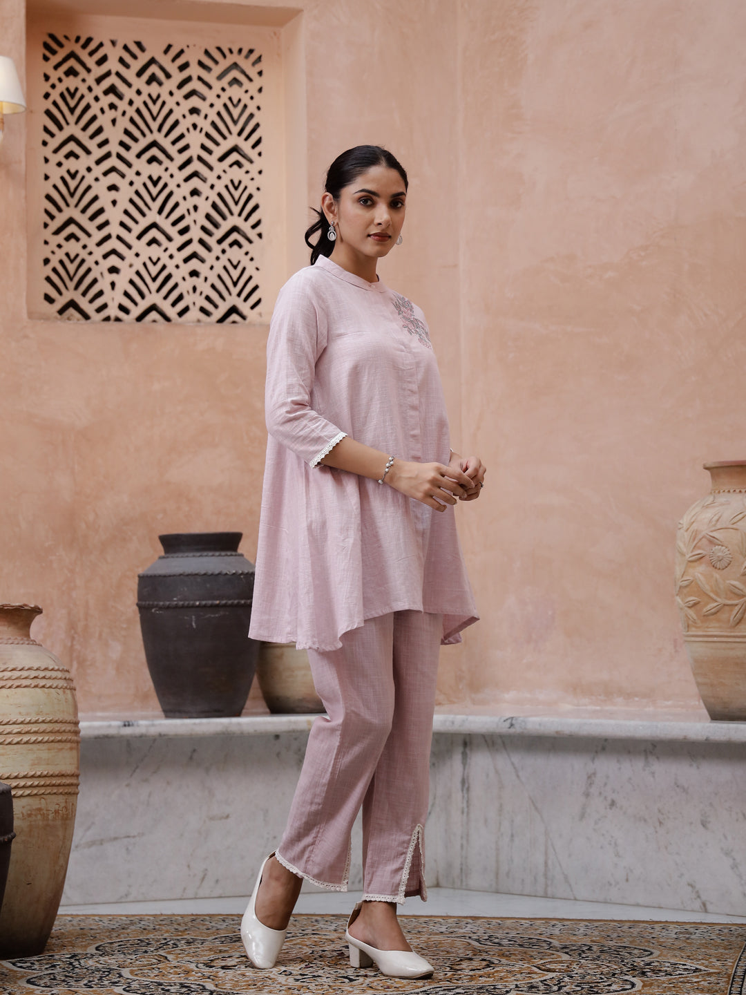 Floral embroidery Coord Set