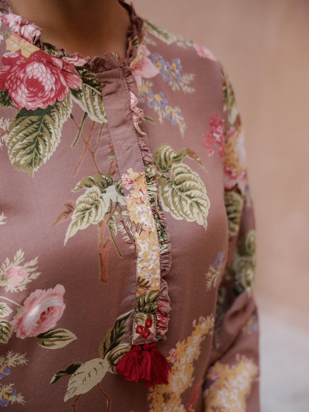 Floral Printed Kurta Set - SanskrutiHomes