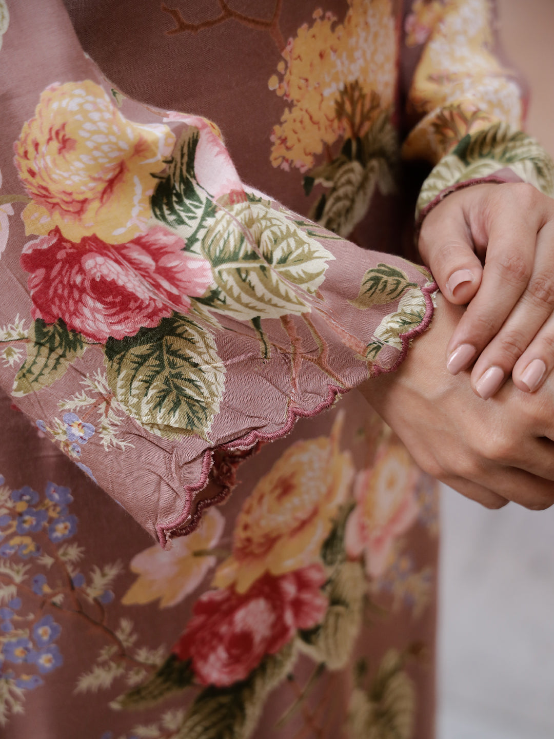 Floral Printed Kurta Set - SanskrutiHomes