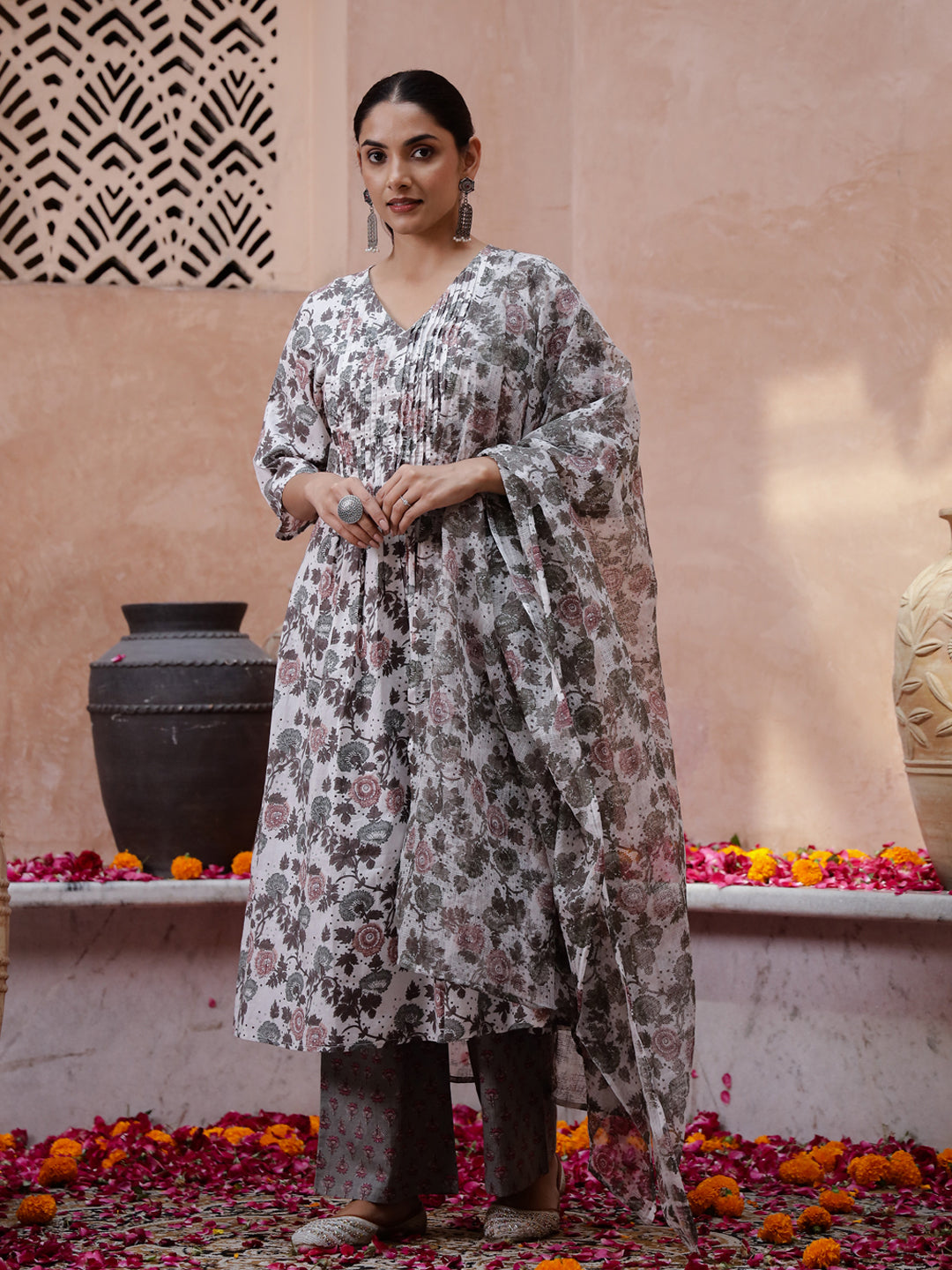 Floral Printed Kurta Set