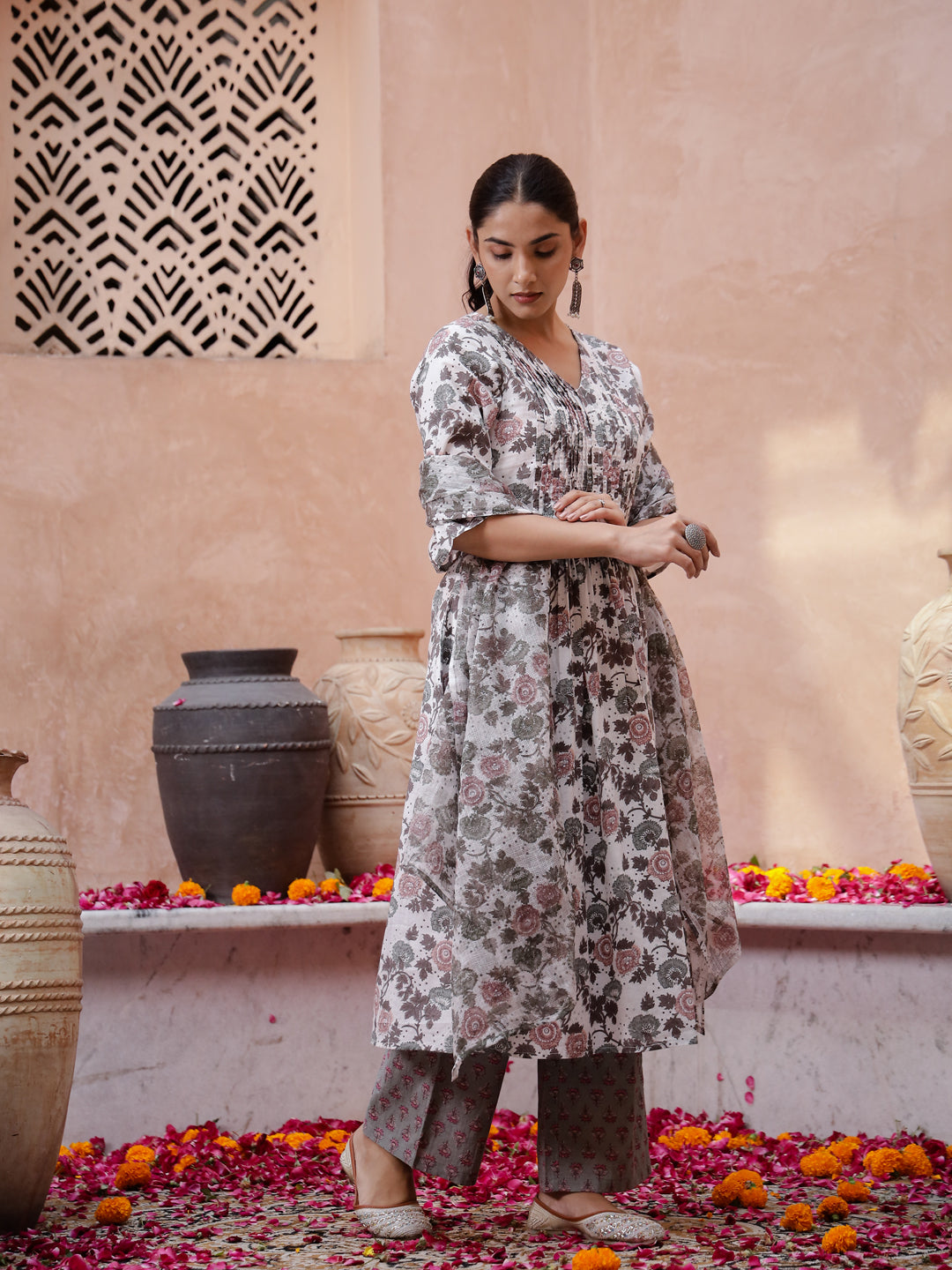 Floral Printed Kurta Set