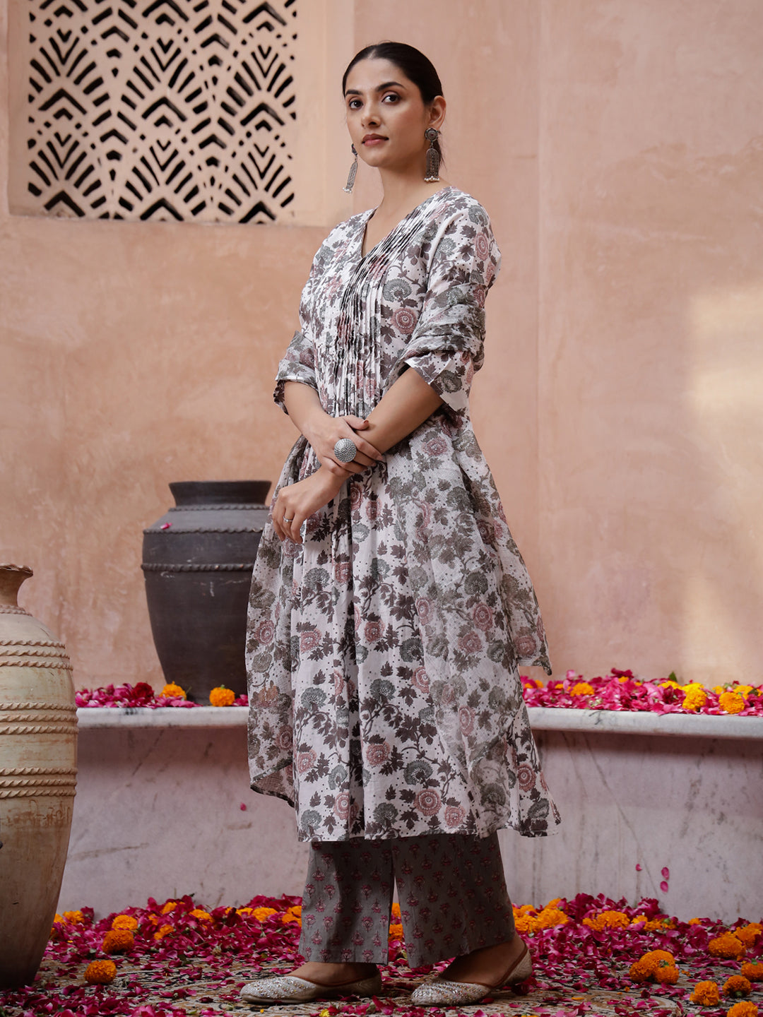Floral Printed Kurta Set