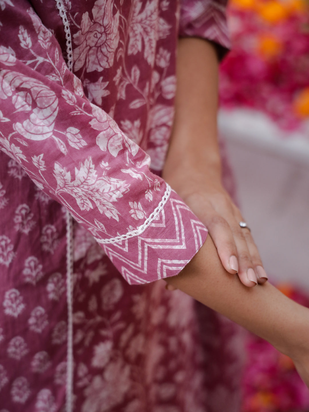 Floral Printed Kurta Set - SanskrutiHomes