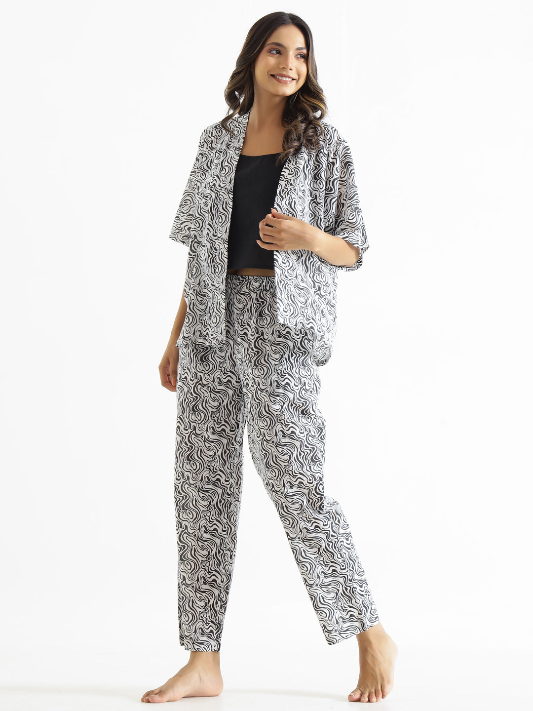 Zebra print Cotton Night SUIT