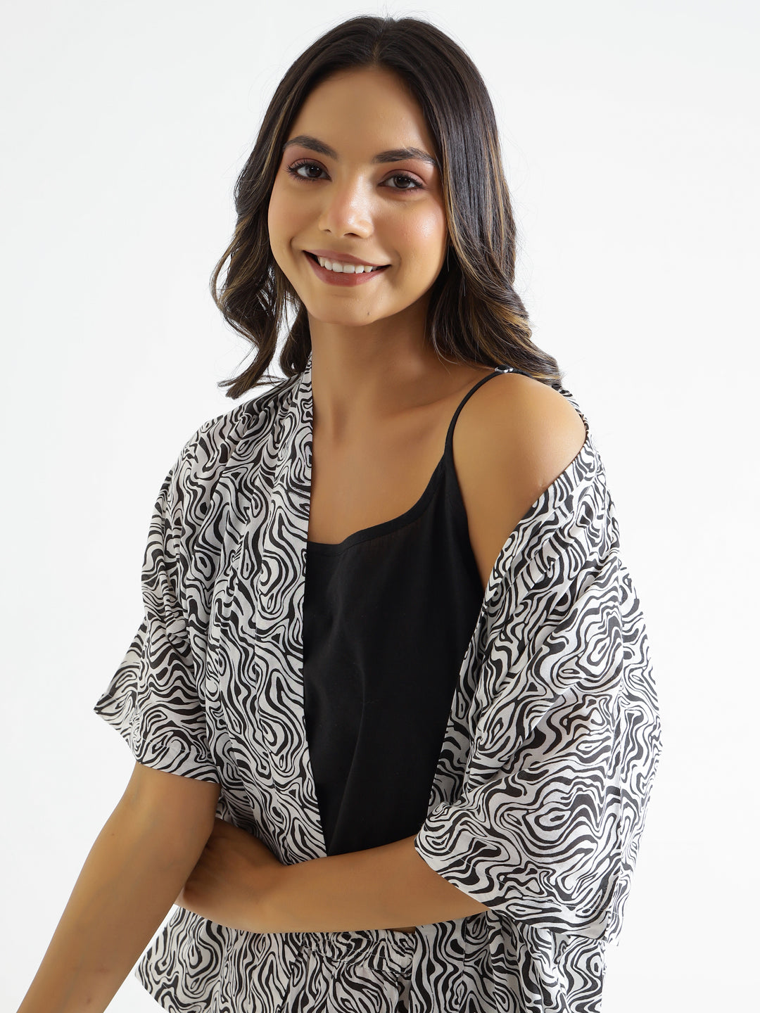 Zebra print Cotton Night SUIT