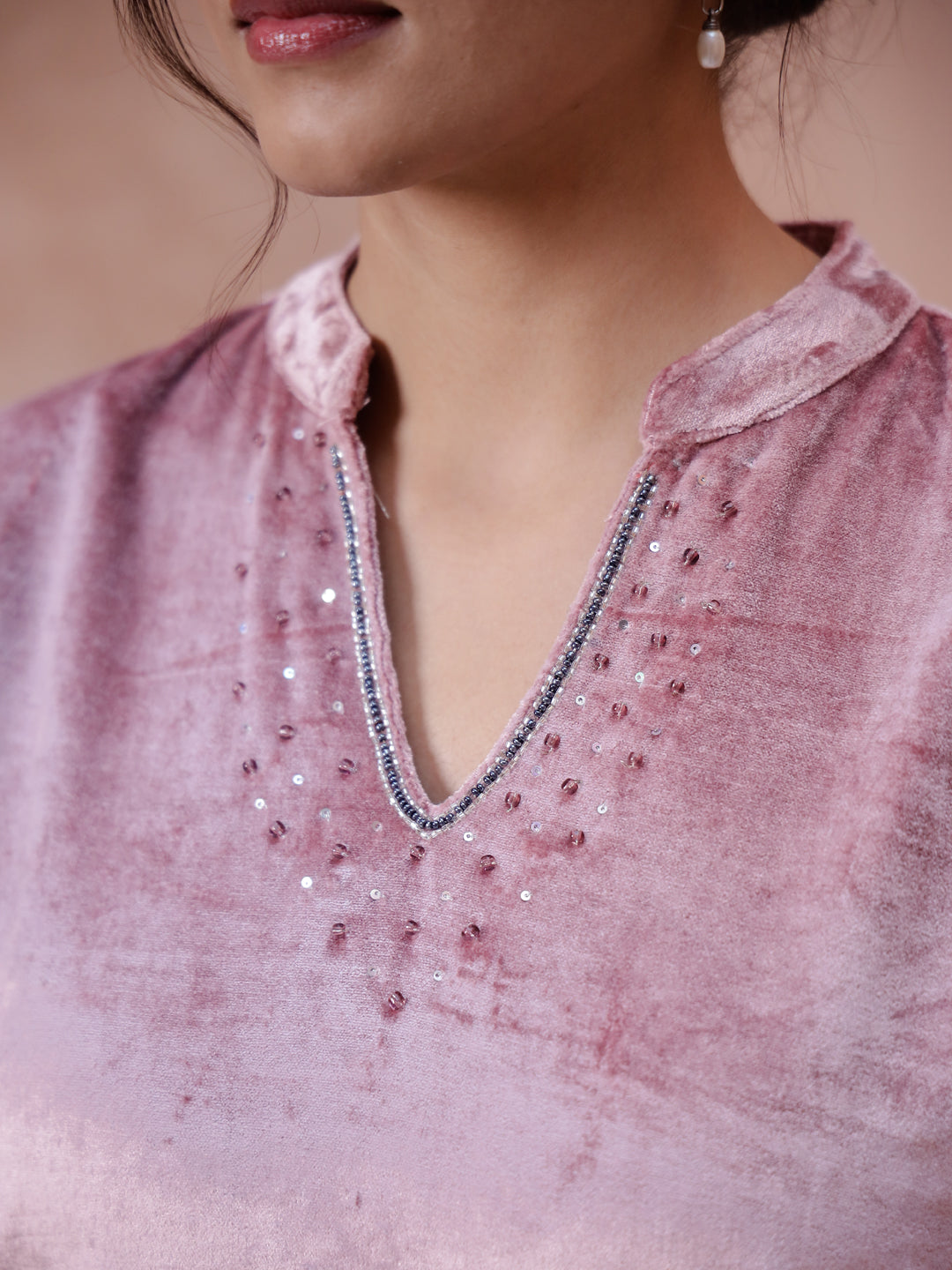 Pink Solid Winter Co-ord Set