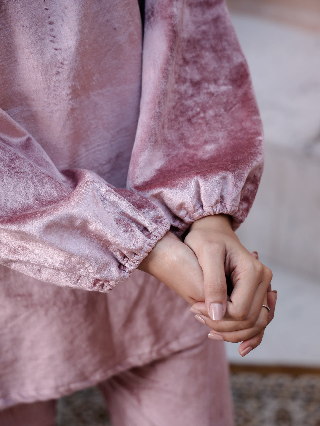 Pink Solid Winter Co-ord Set