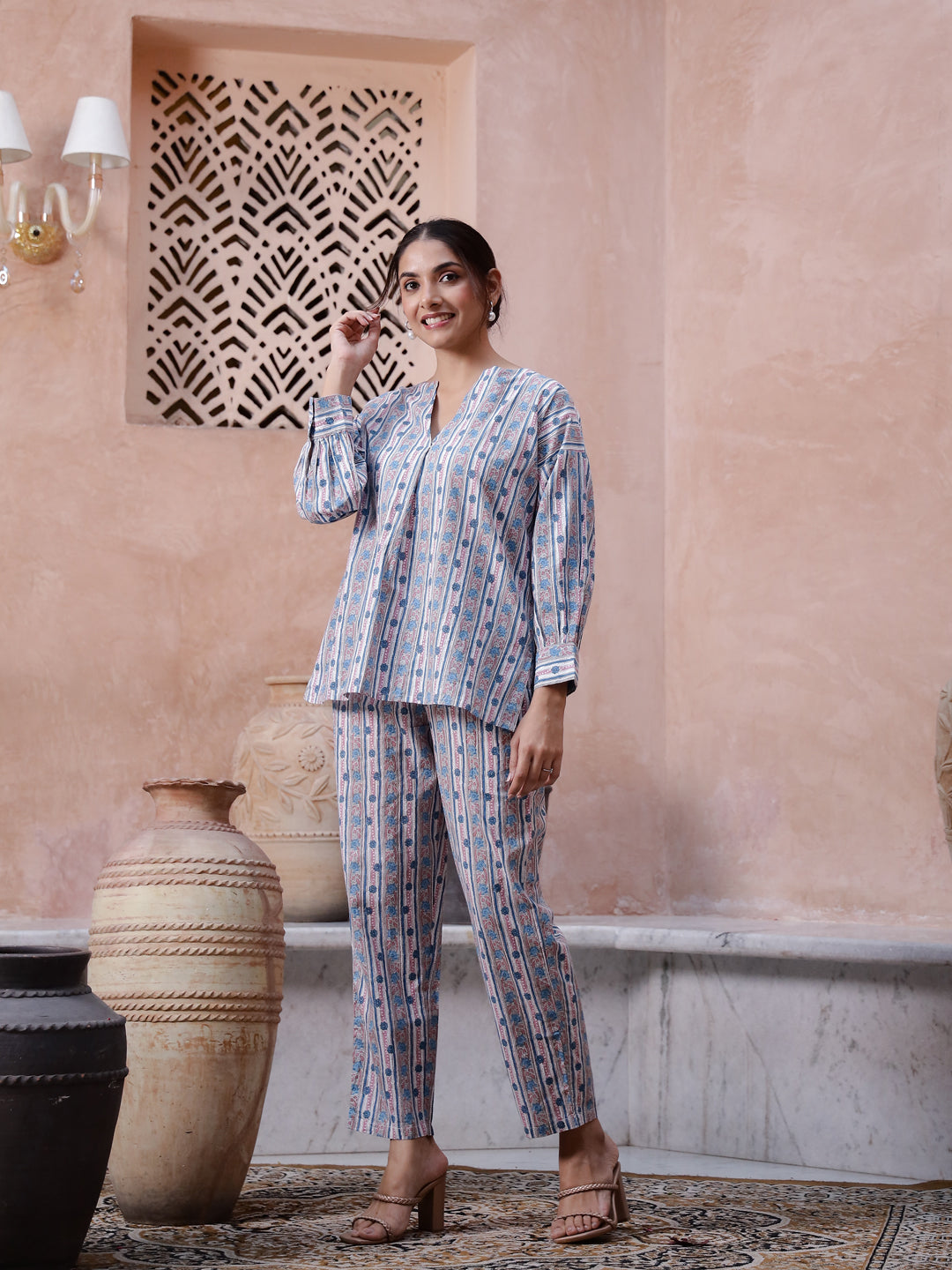 Floral Printed Cord Set