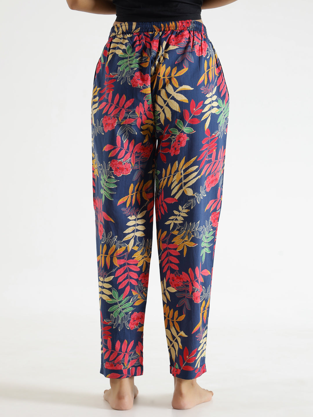 Indigo Printed Pure Cotton Lounge Pants - SanskrutiHomes