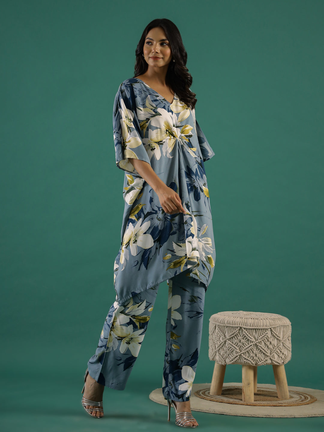 Flower Print Cotton Co-ord Set