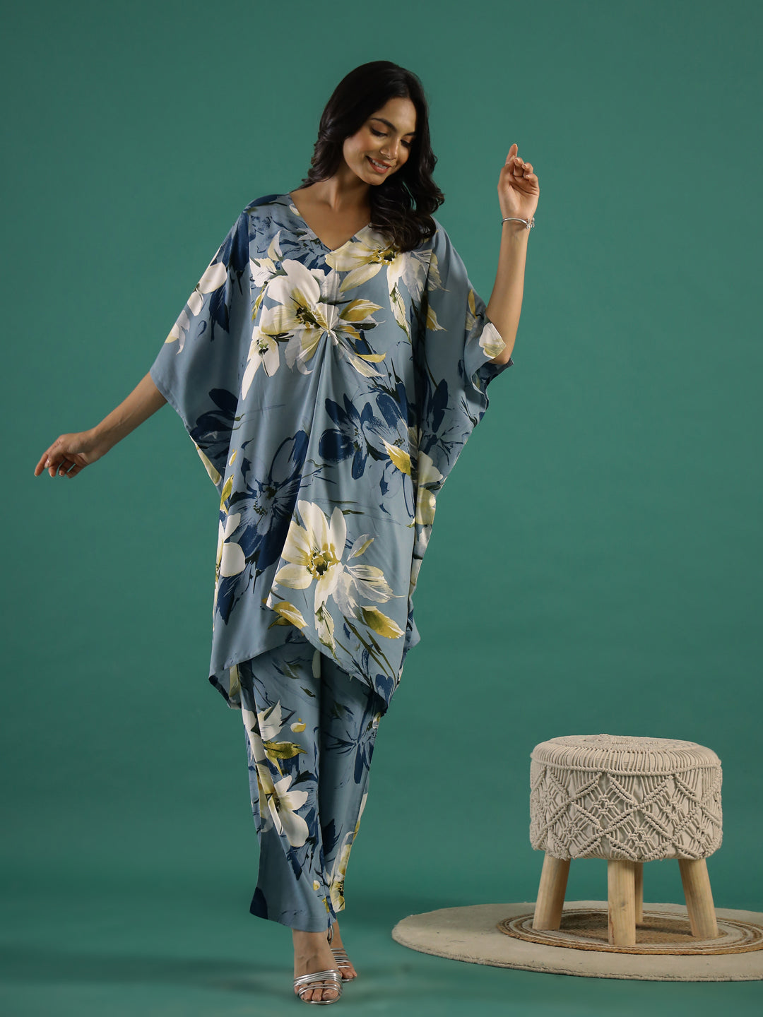 Flower Print Cotton Co-ord Set