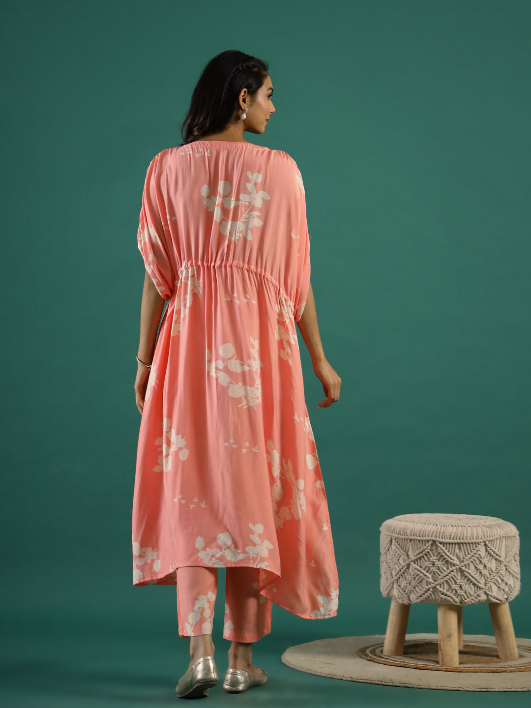 Floral Printed Cotton Kaftan coord Set Women