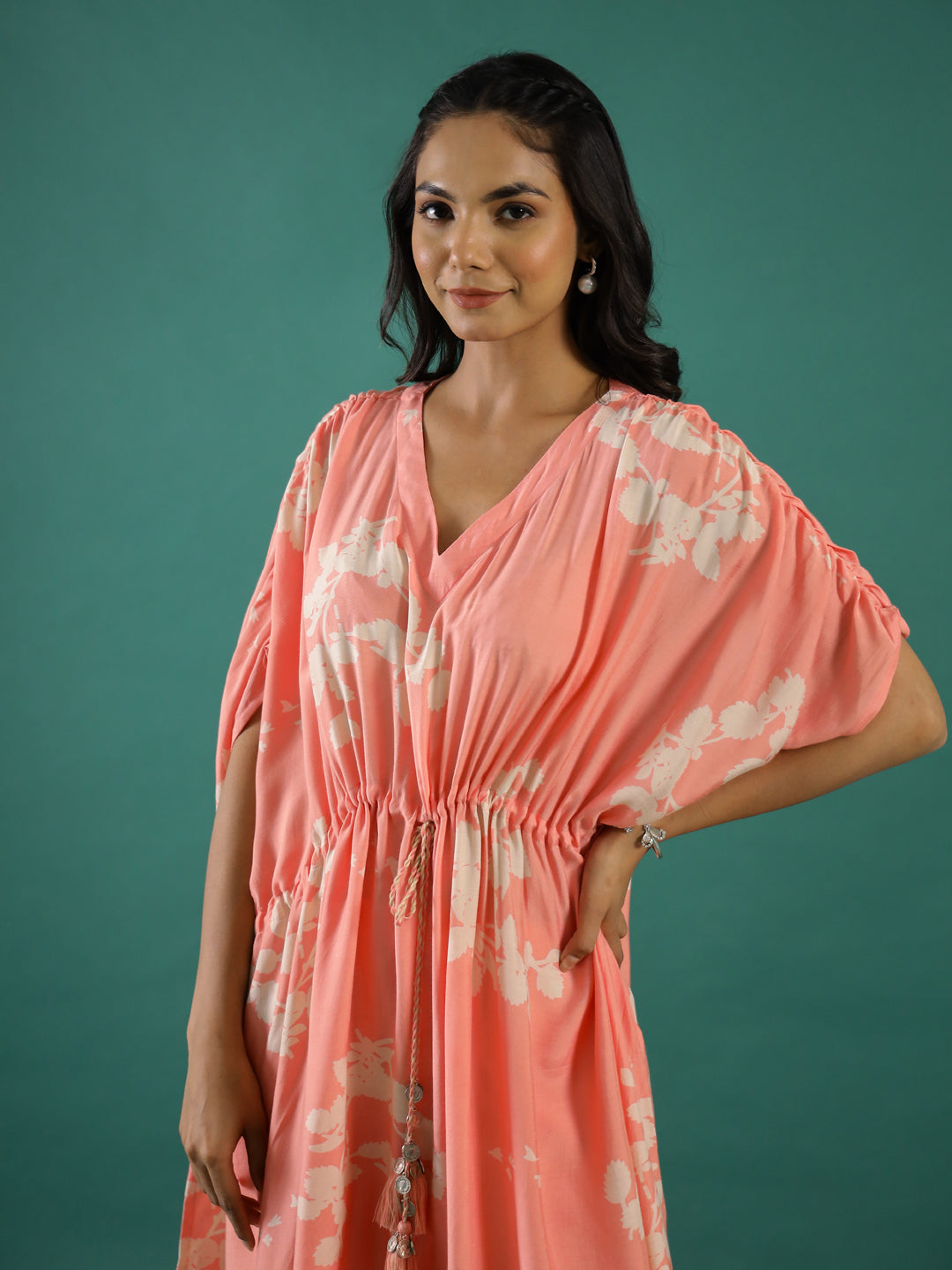 Floral Printed Cotton Kaftan coord Set Women