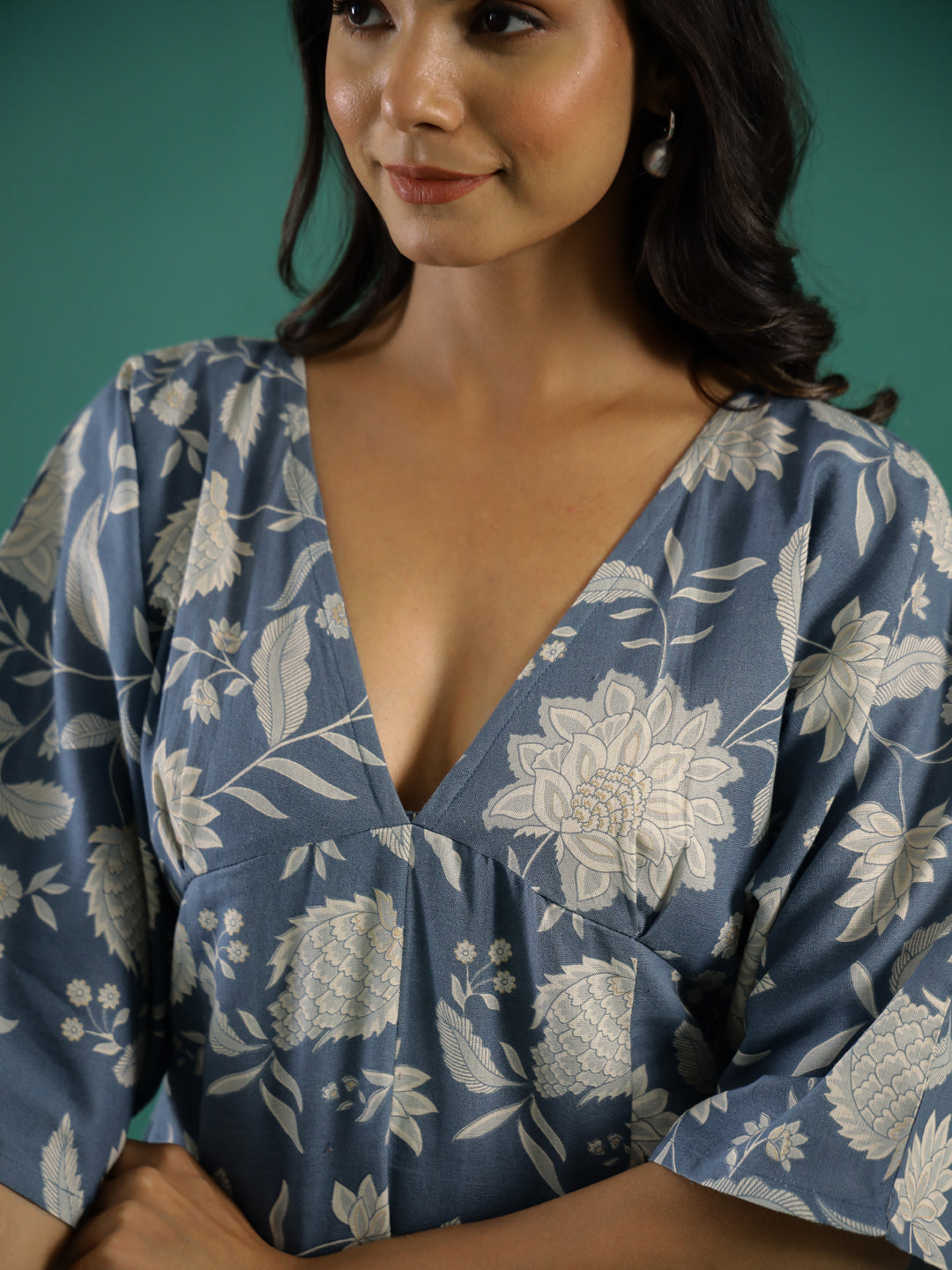 Floral Printed Cotton Ethnic Dress