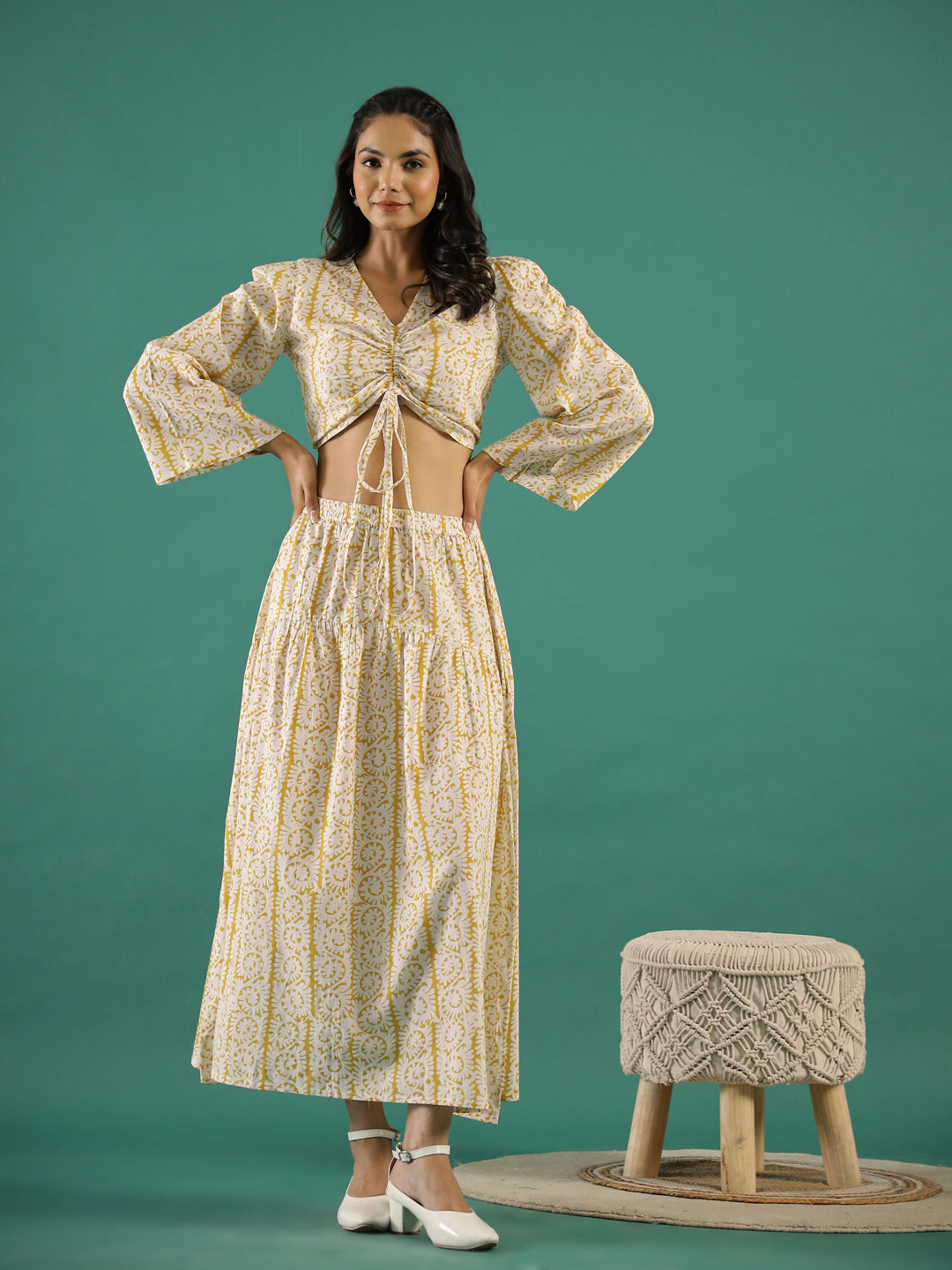 Cotton Printed Full Sleeves Co-Ord Set For Women