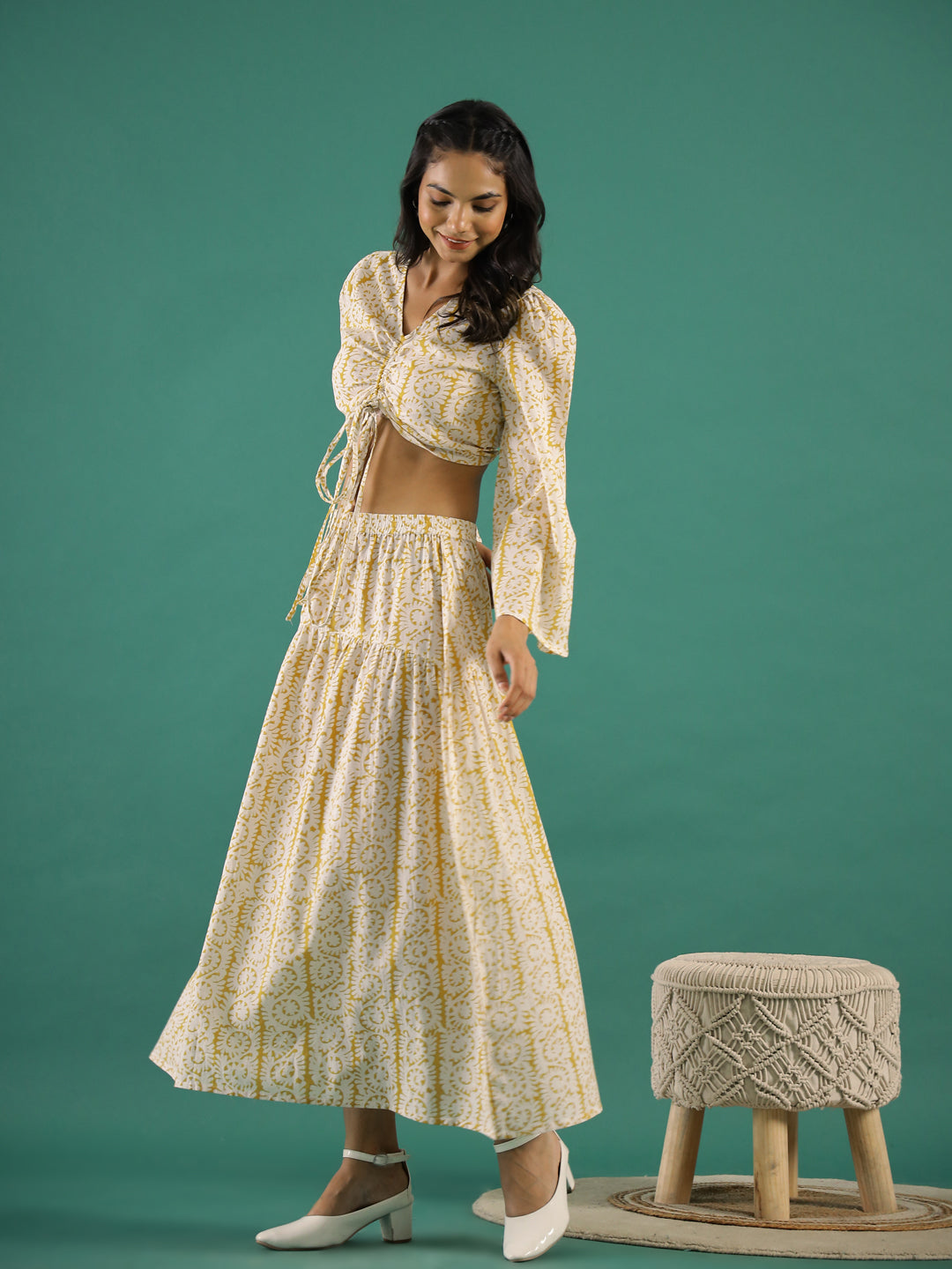 Cotton Printed Full Sleeves Co-Ord Set For Women