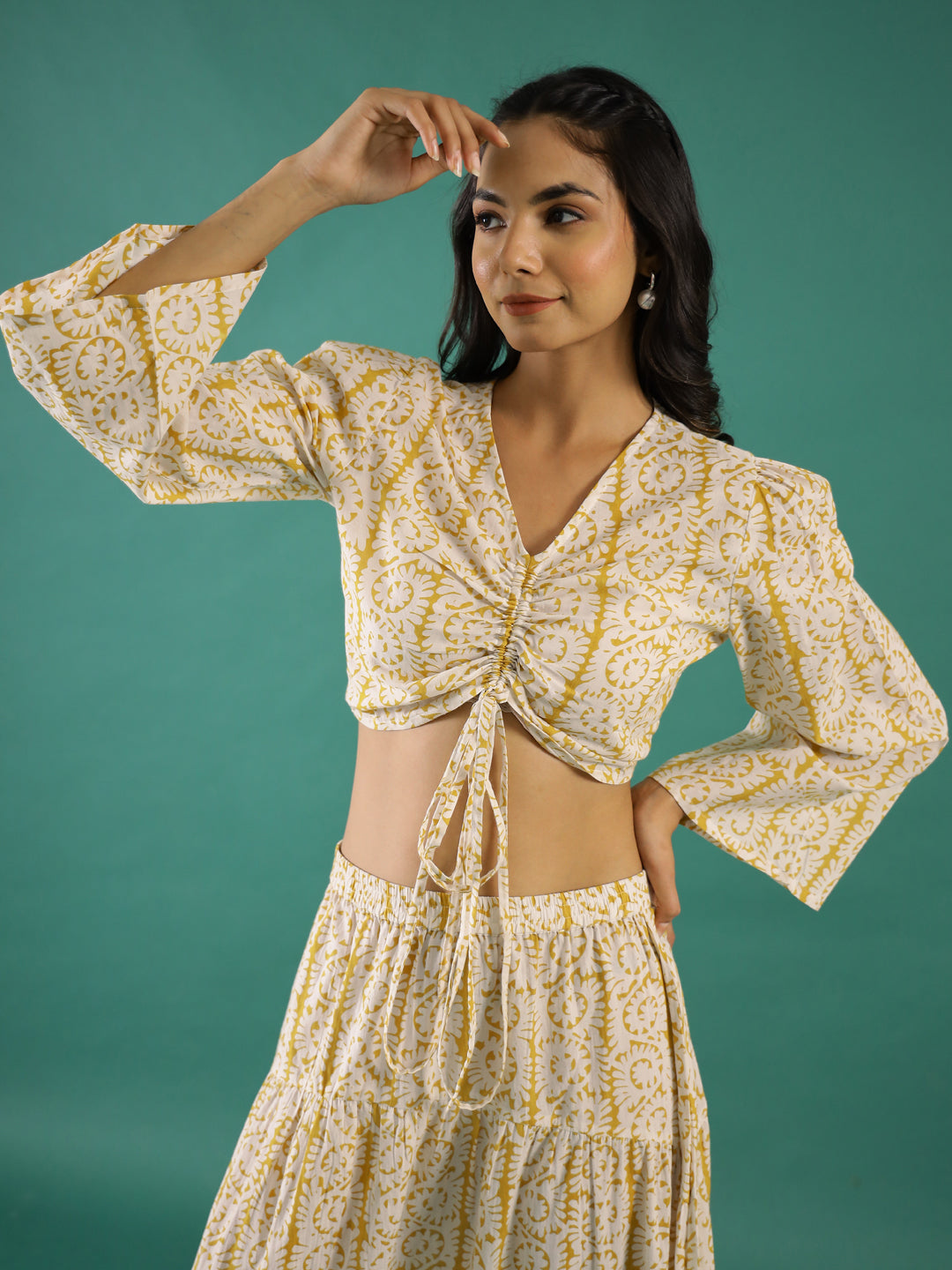 Cotton Printed Full Sleeves Co-Ord Set For Women