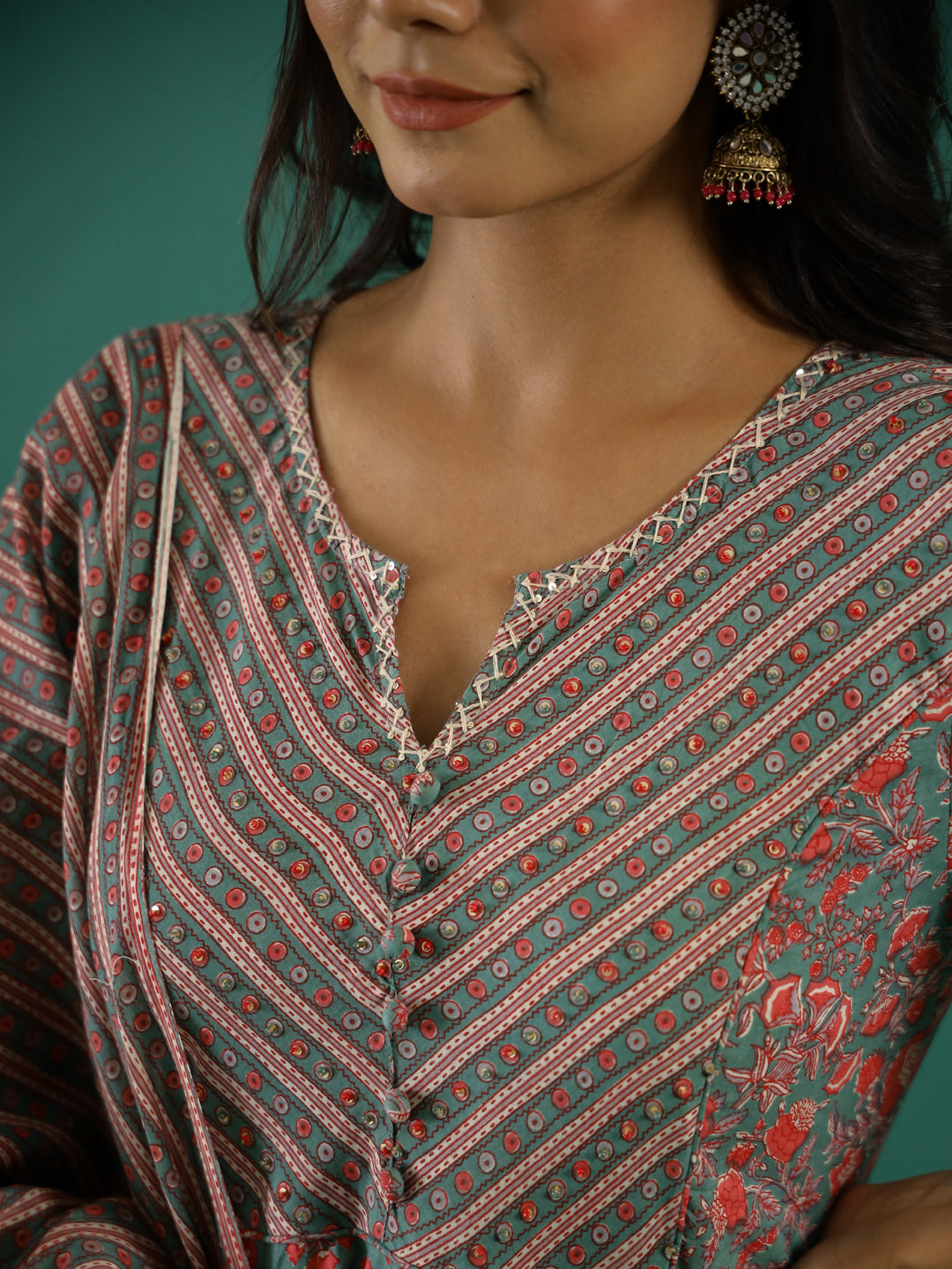 Set of 3 Flower Printed Kurta Set with Dupatta