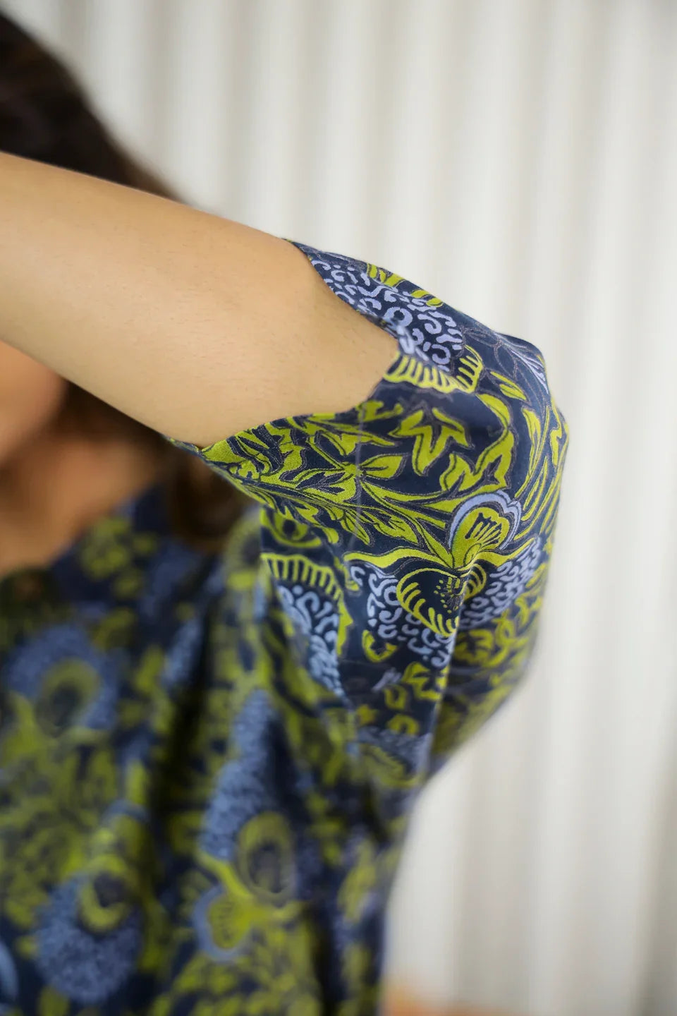 Green Cotton palazzo Night Suit Set for Women - SanskrutiHomes