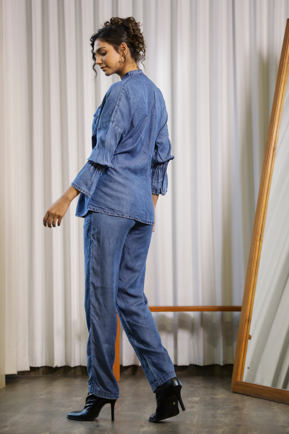 Dark Blue Denim Co-Ord Set