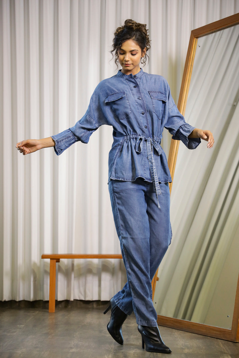 Dark Blue Denim Co-Ord Set