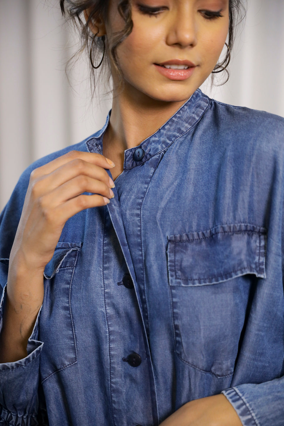Dark Blue Denim Co-Ord Set
