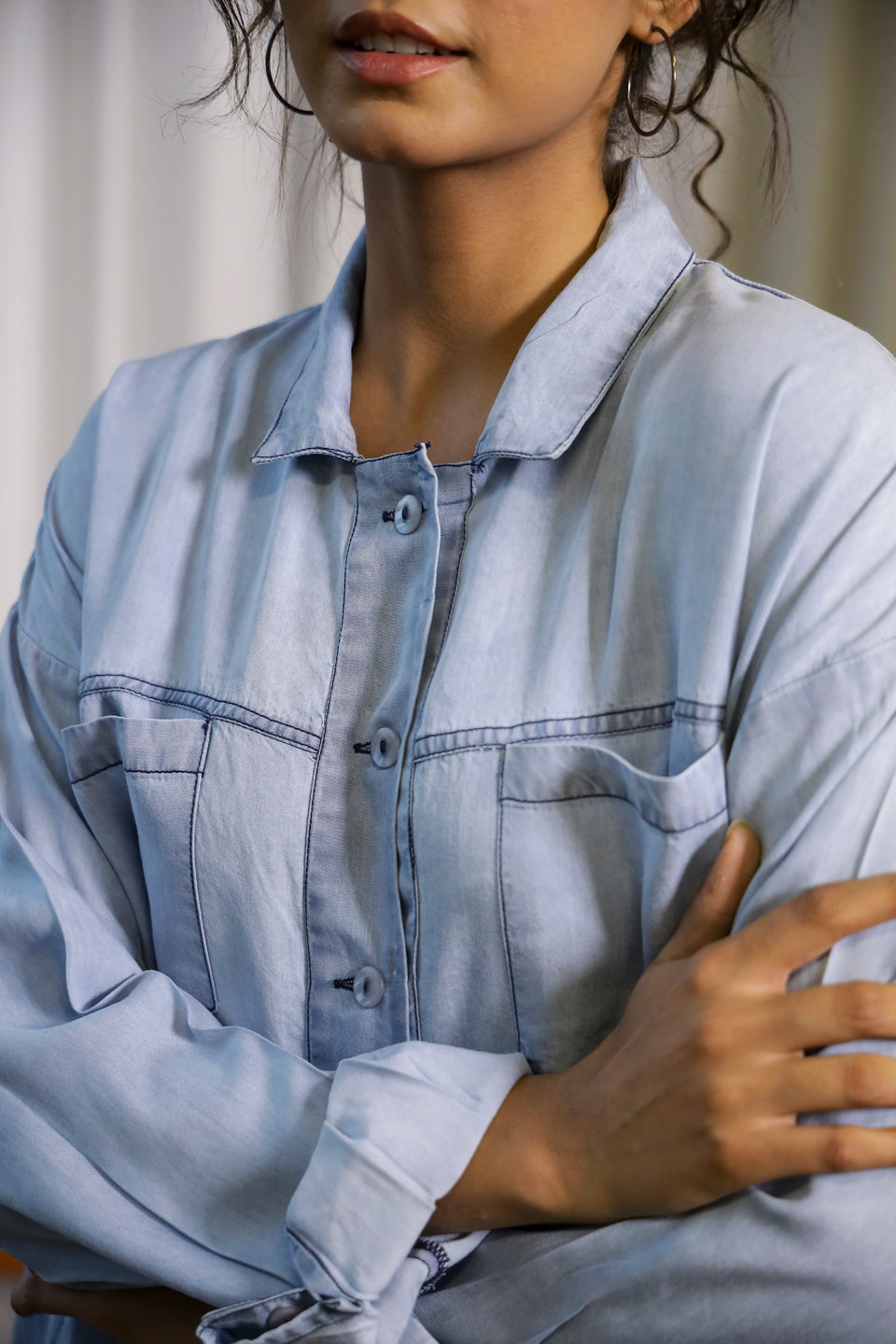 Light Blue Denim Co-Ord Set