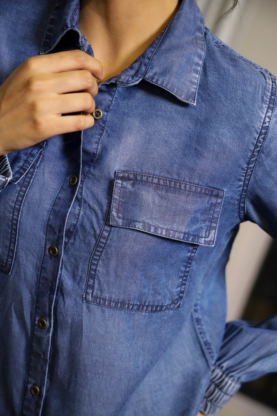 Dark Blue Cargo Denim Co-Ord Set