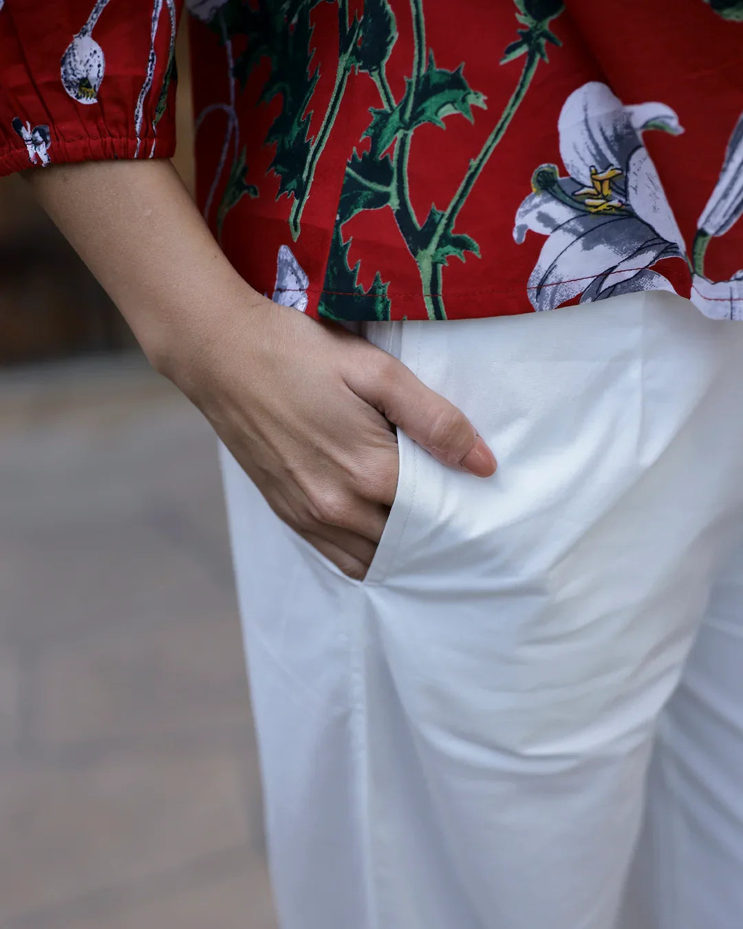 Maroon Pure Cotton co-ord set - SanskrutiHomes