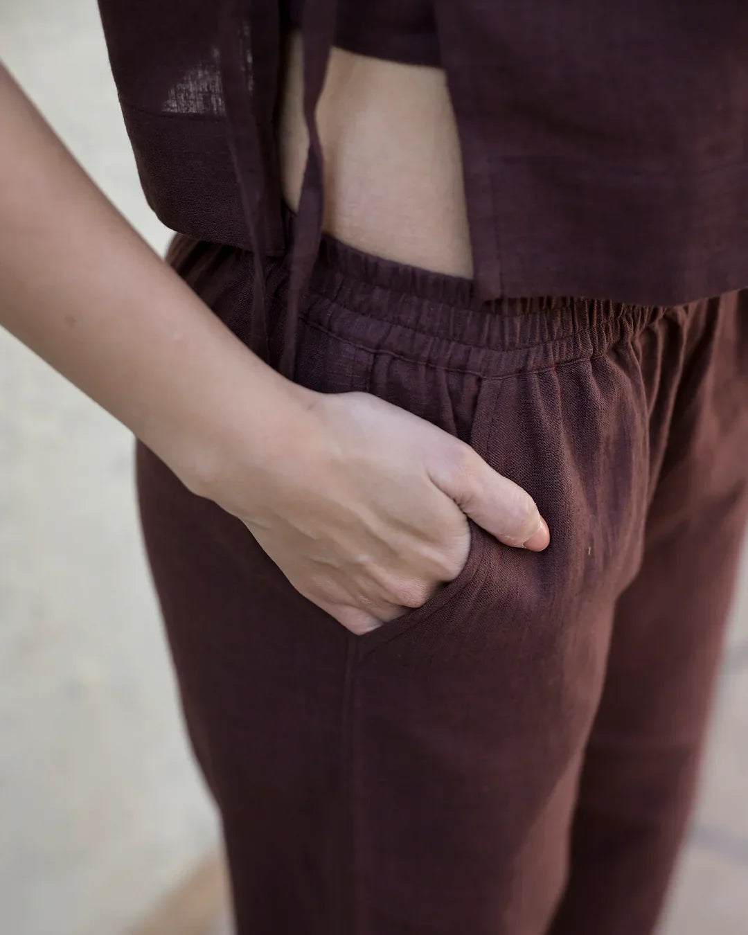 Women's Pure Cotton Brown Co-Ords - SanskrutiHomes