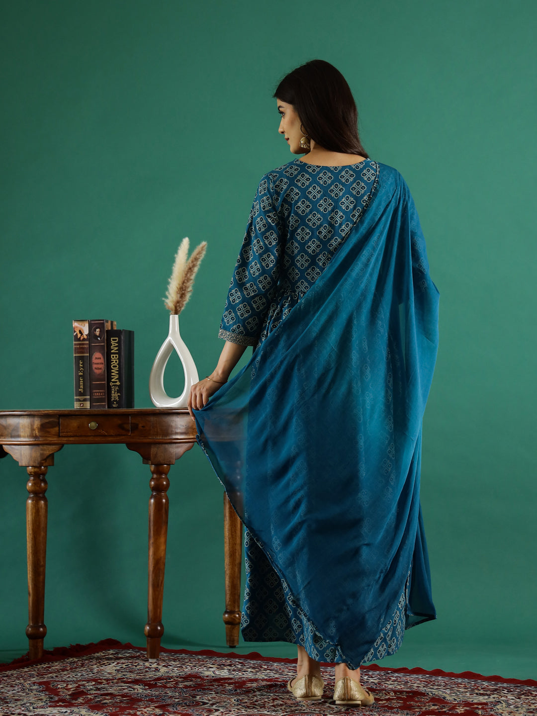 Women Pure Cotton kurta set with Chiffon Dupatta
