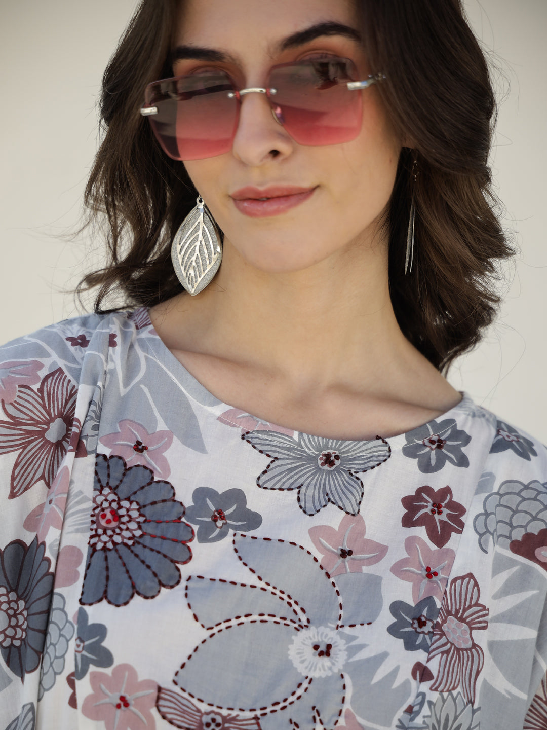 Round Neck Floral Printed Co-ords Set