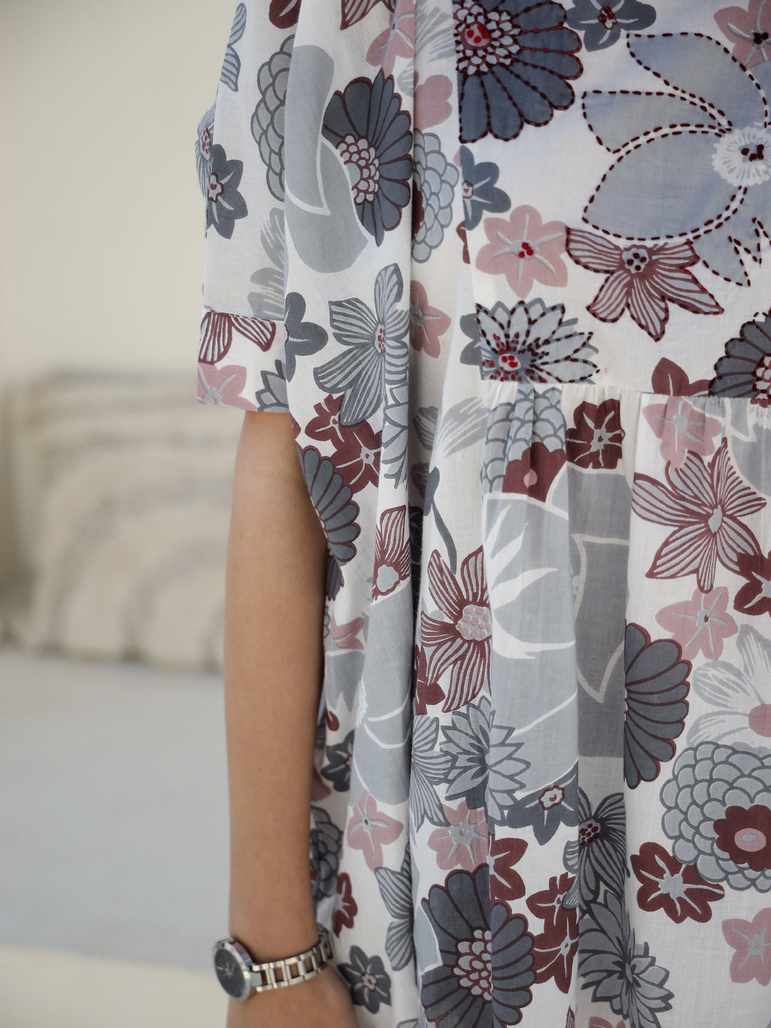 Round Neck Floral Printed Co-Ords Set