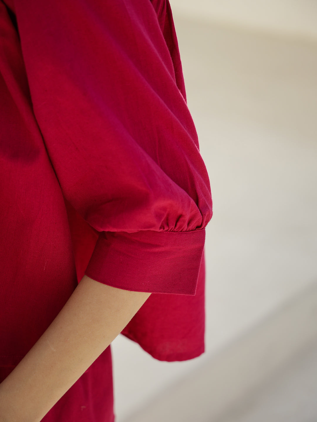 Pink Solid Print V-Neck Co-ords Set