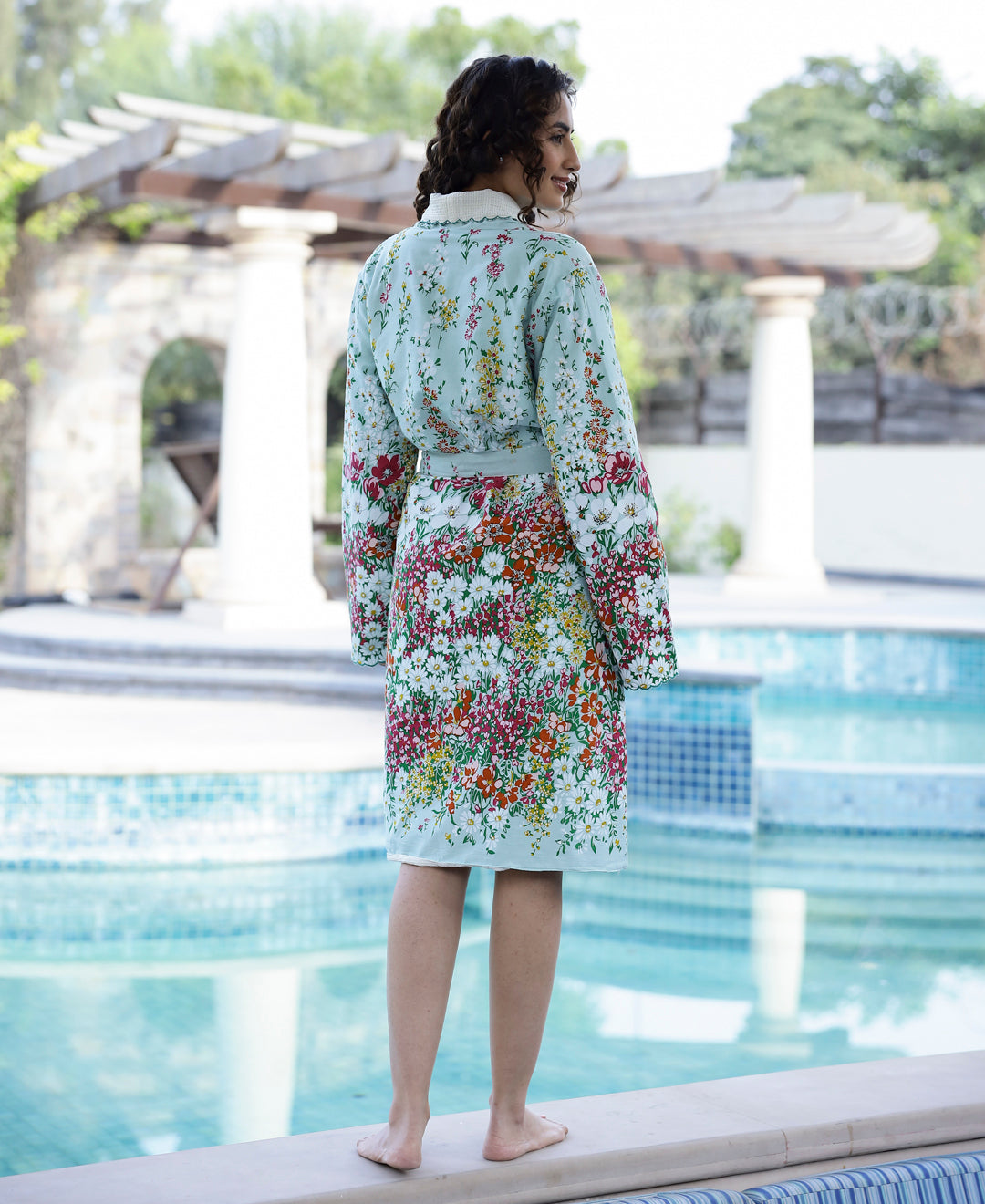Cotton Multi Colour Towel Bathrobe