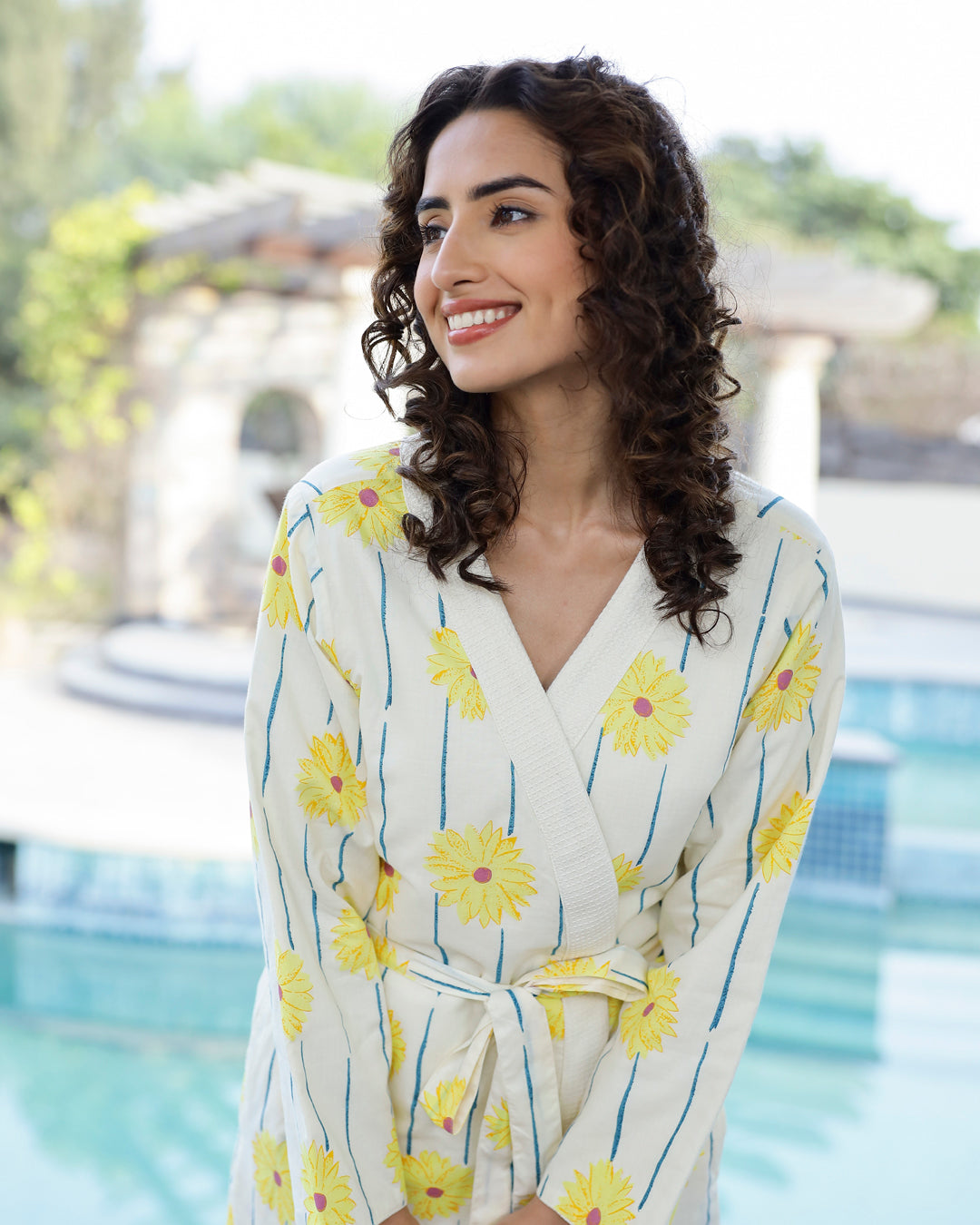 Cotton Off White Towel Bath Robe