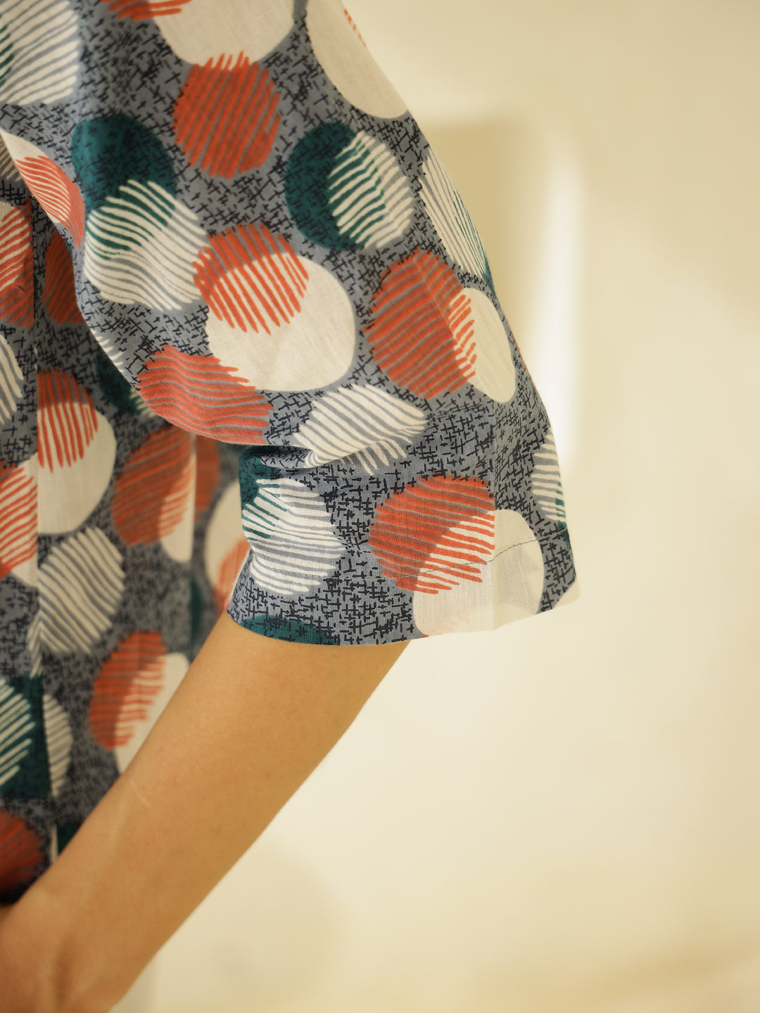 Geometric Print Night Suit Set