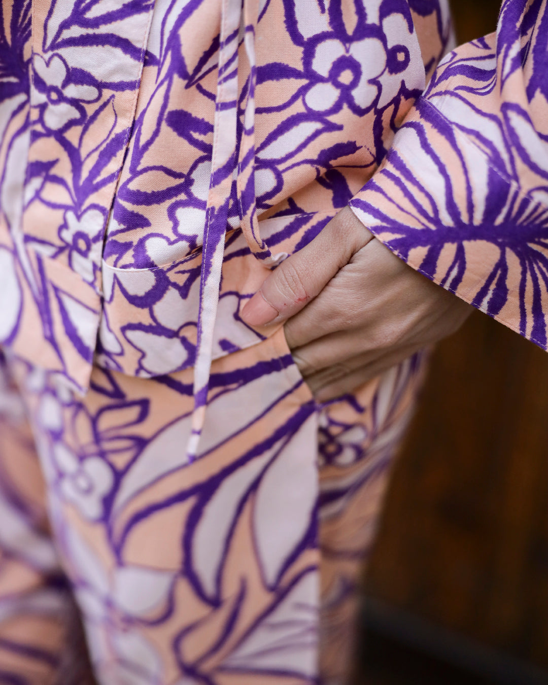 Purple Abstract Loungewear Set - SanskrutiHomes