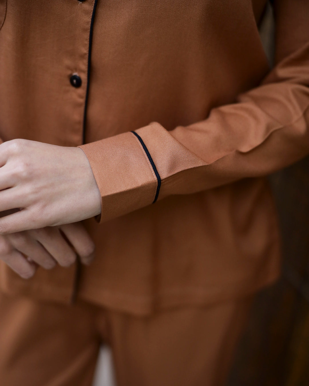 Women Rust Night suit set 3 piece - SanskrutiHomes