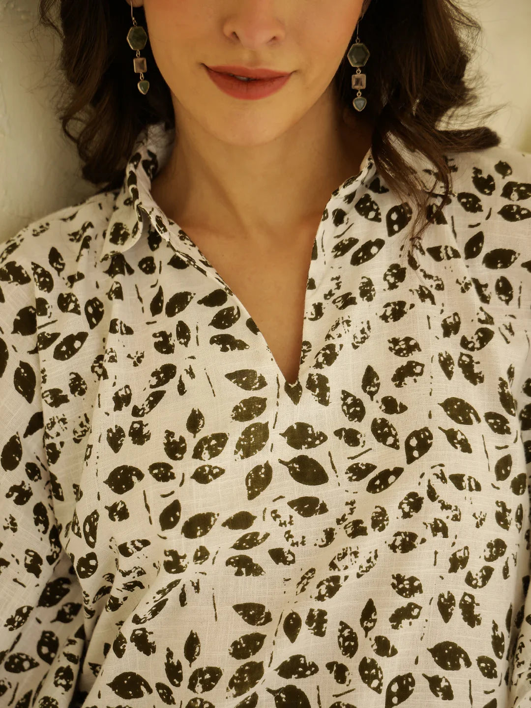 Leaf Printed Co-ords Set for Women - SanskrutiHomes