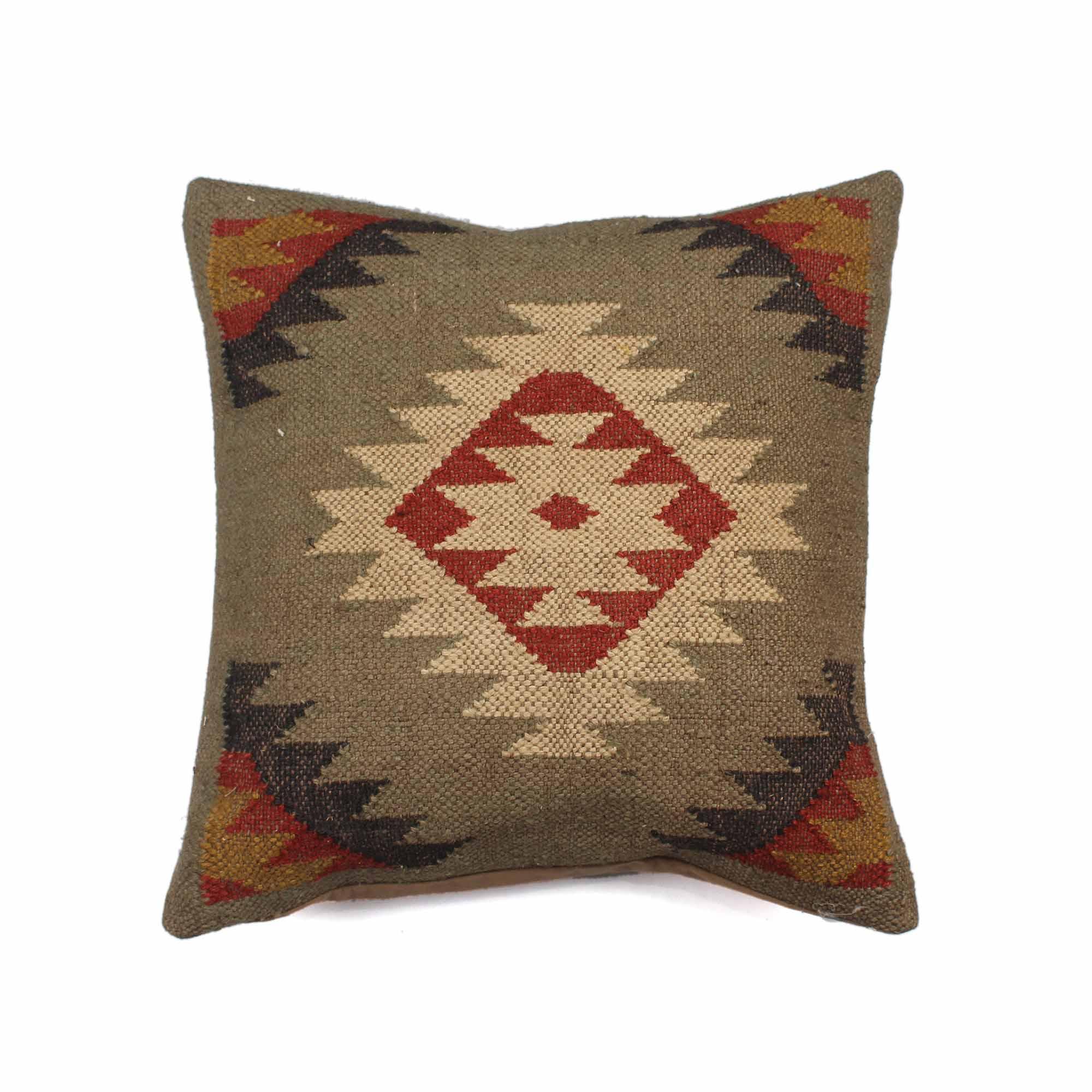 Multi-Color Hand-Made Jute Cushion Cover